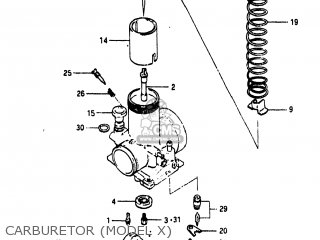 CARBURETOR (MODEL X) - RM465 1981 (X) USA (E03)
