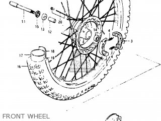 FRONT WHEEL - RM465 1981 (X) USA (E03)