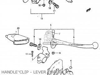 HANDLE CLIP - LEVER (MODEL X) - RM465 1981 (X) USA (E03)