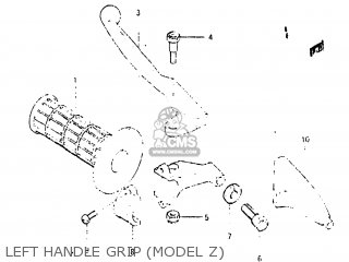 LEFT HANDLE GRIP (MODEL Z) - RM465 1981 (X) USA (E03)