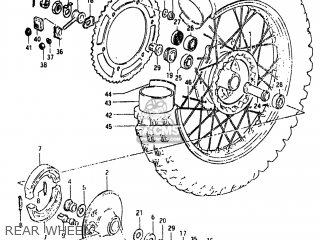 REAR WHEEL - RM465 1981 (X) USA (E03)
