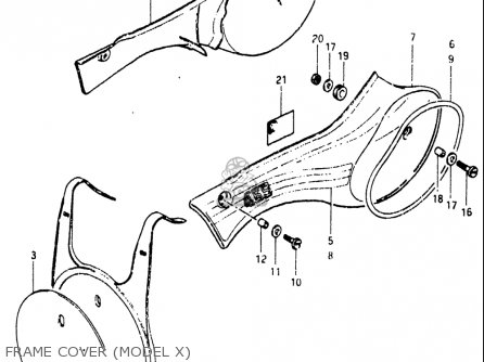 FRAME COVER (MODEL X) - RM465 1981 (X) USA (E03)