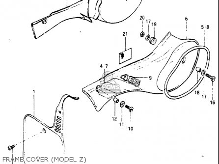 FRAME COVER (MODEL Z) - RM465 1981 (X) USA (E03)