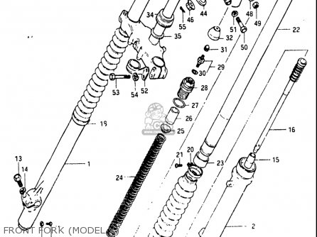 FRONT FORK (MODEL X) - RM465 1981 (X) USA (E03)