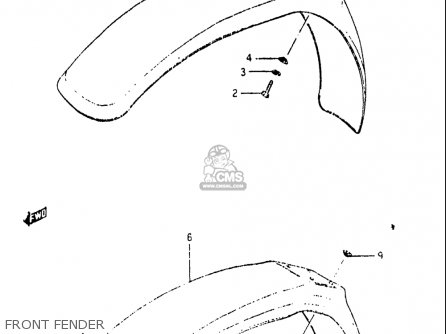 FRONT FENDER - RM465 1981 (X) USA (E03)