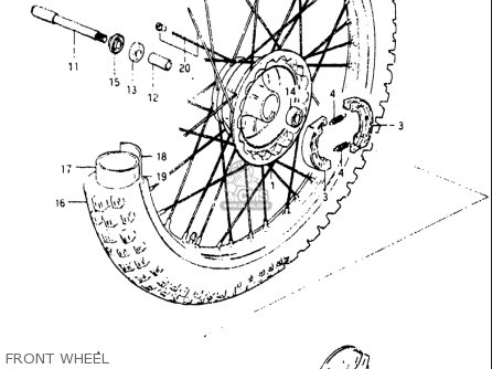 FRONT WHEEL - RM465 1981 (X) USA (E03)