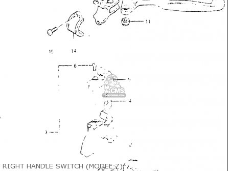 RIGHT HANDLE SWITCH (MODEL Z) - RM465 1981 (X) USA (E03)