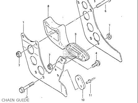 CHAIN GUIDE - RM465 1981 (X) USA (E03)