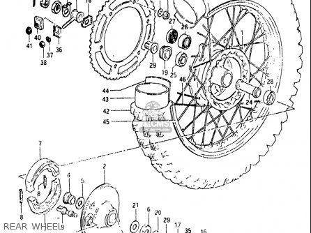 REAR WHEEL - RM465 1981 (X) USA (E03)