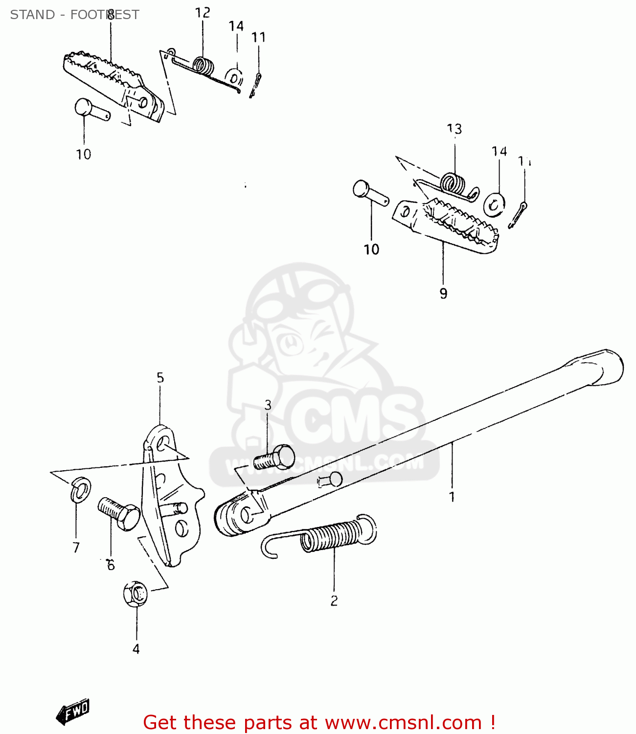 STAND - FOOTREST RM465 1981 (X)
