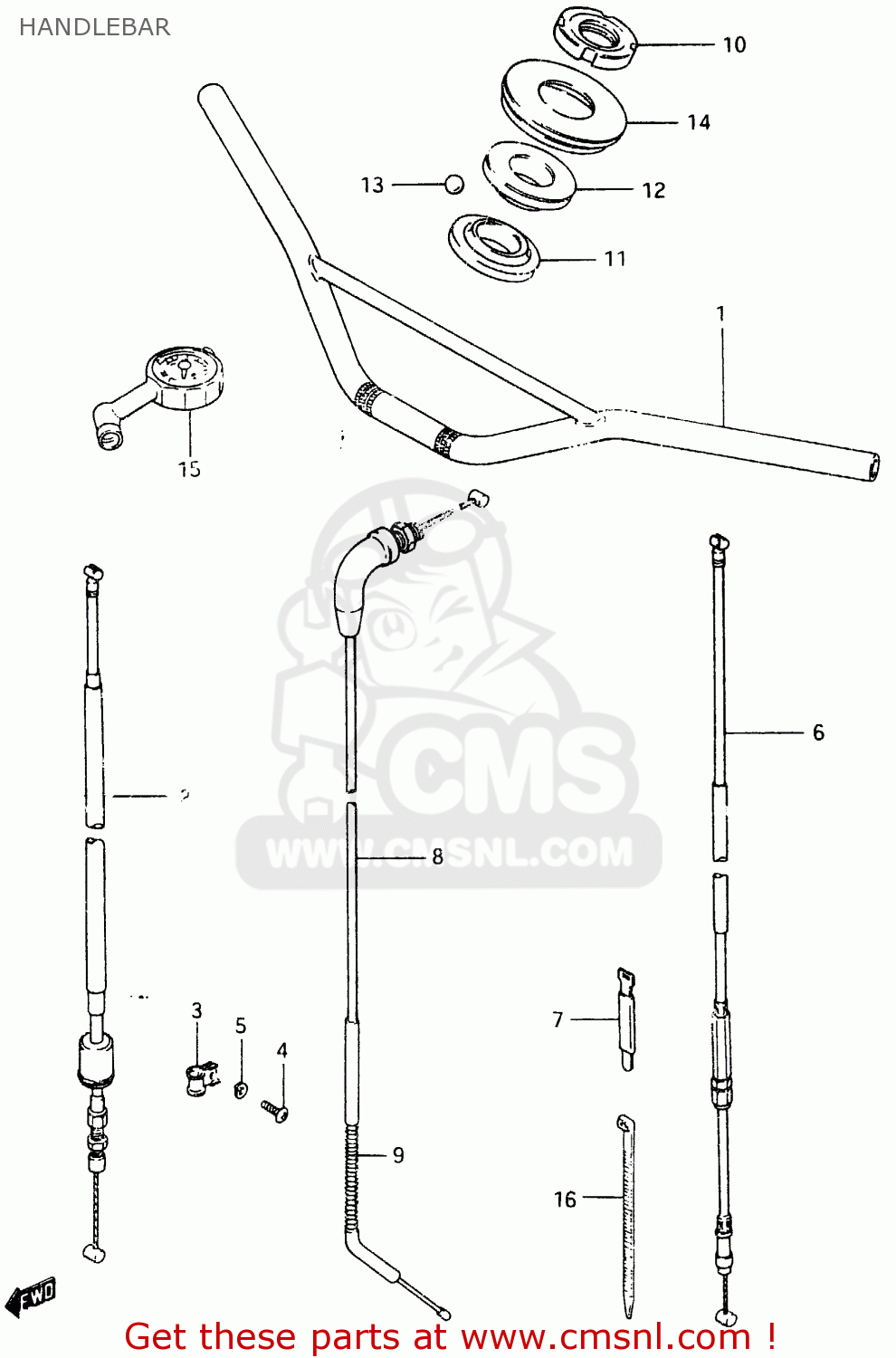 HANDLEBAR RM465 1981 (X)