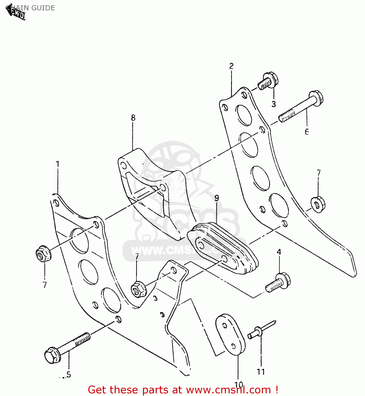CHAIN GUIDE RM465 1981 (X)
