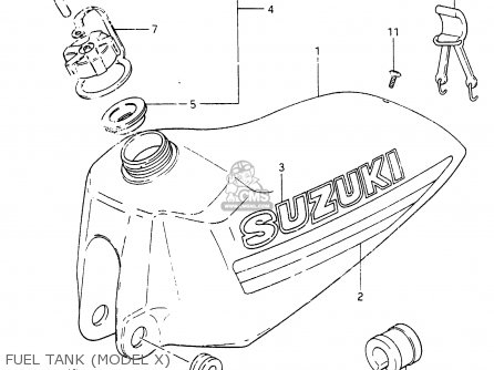 FUEL TANK (MODEL X) - RM465 1981 (X)
