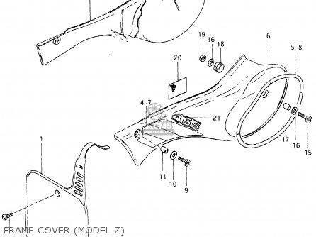 FRAME COVER (MODEL Z) - RM465 1981 (X)