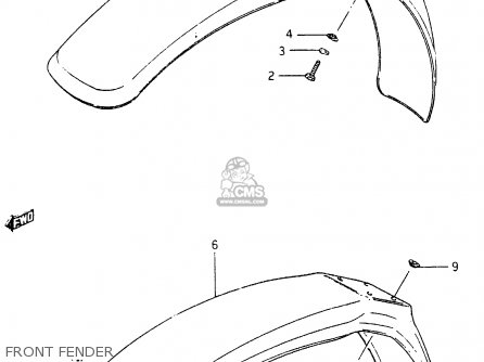 FRONT FENDER - RM465 1981 (X)