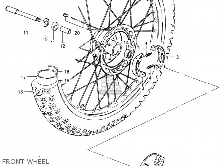 FRONT WHEEL - RM465 1981 (X)