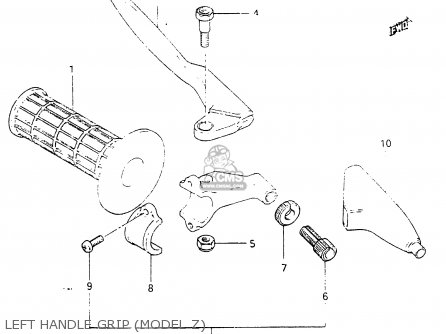 LEFT HANDLE GRIP (MODEL Z) - RM465 1981 (X)