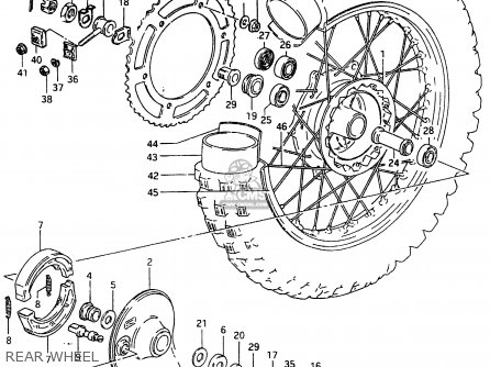 REAR WHEEL - RM465 1981 (X)