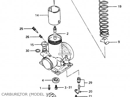 CARBURETOR (MODEL X) - RM465 1981 (X)