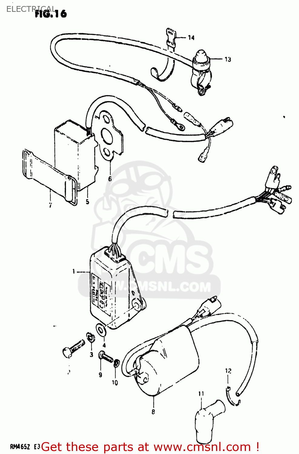 Suzuki RM465 1982 (Z) USA (E03) ELECTRICAL - buy original ELECTRICAL ...