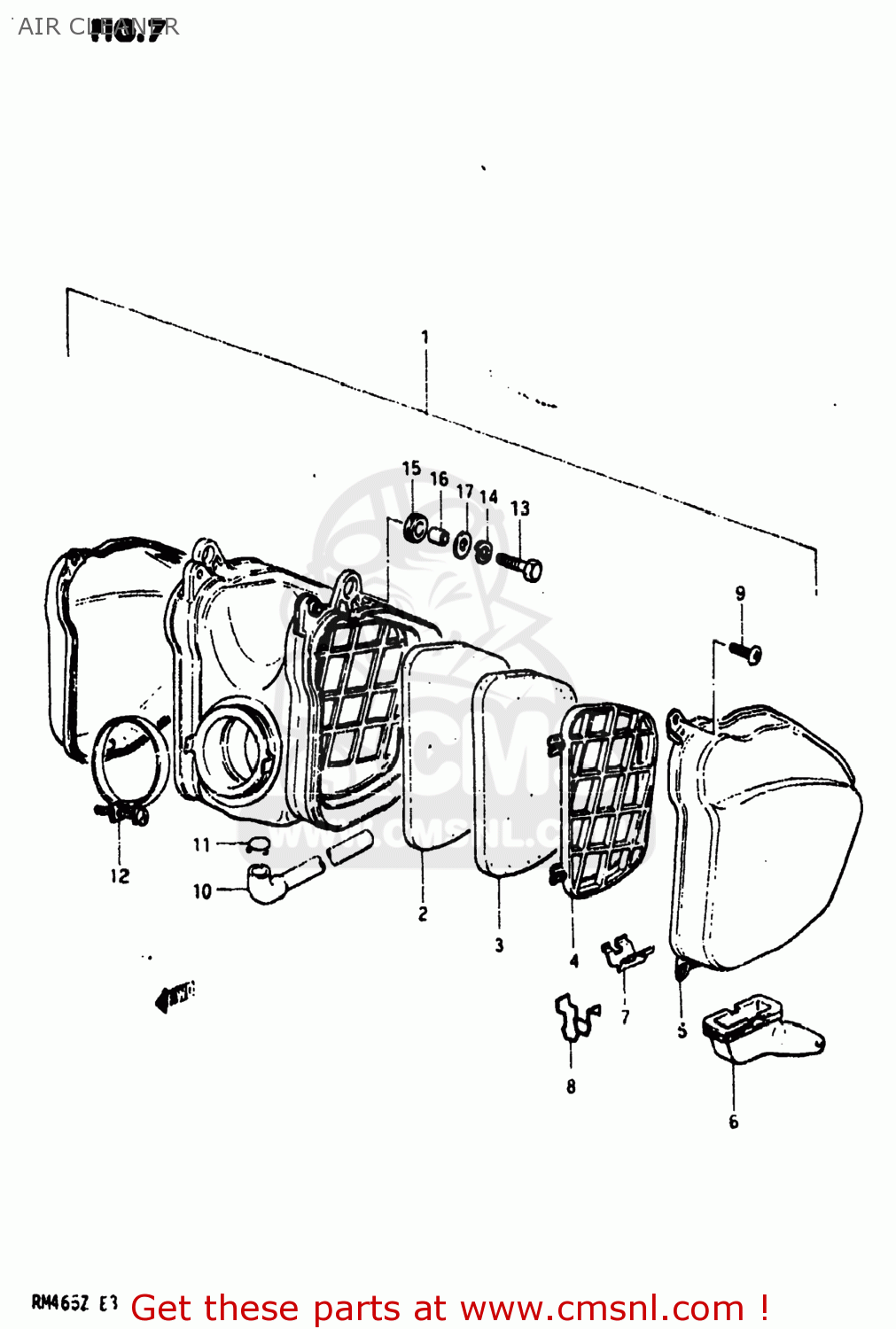 AIR CLEANER RM465 1982 (Z) USA (E03)