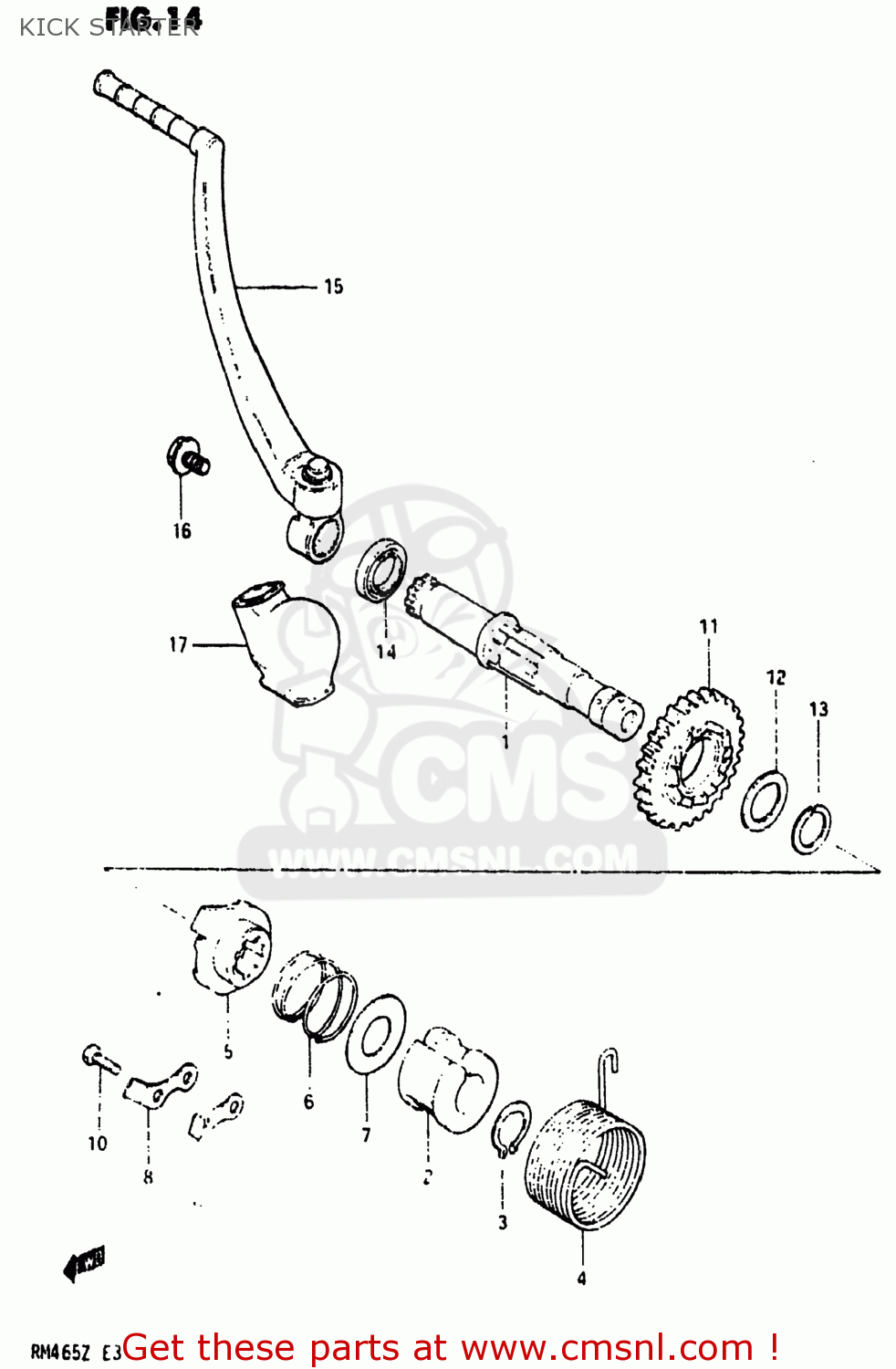 KICK STARTER RM465 1982 (Z) USA (E03)