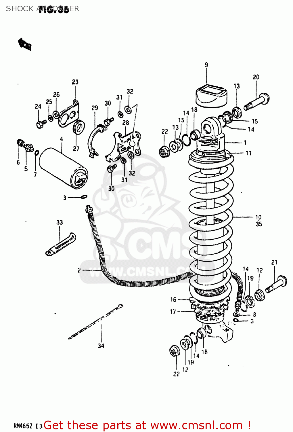 SHOCK ABSORBER RM465 1982 (Z) USA (E03)
