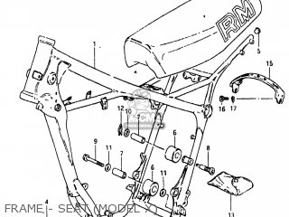 FRAME - SEAT (MODEL X) - RM465 1982 (Z) USA (E03)
