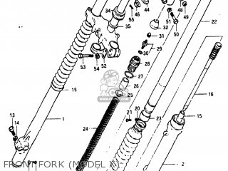 FRONT FORK (MODEL X) - RM465 1982 (Z) USA (E03)