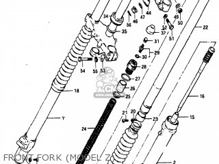 FRONT FORK (MODEL Z) - RM465 1982 (Z) USA (E03)