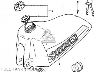 FUEL TANK (MODEL X) - RM465 1982 (Z) USA (E03)
