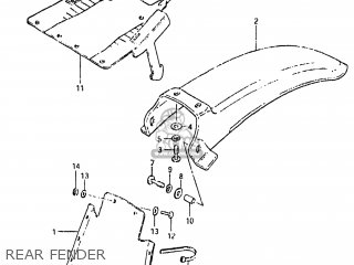 REAR FENDER - RM465 1982 (Z) USA (E03)