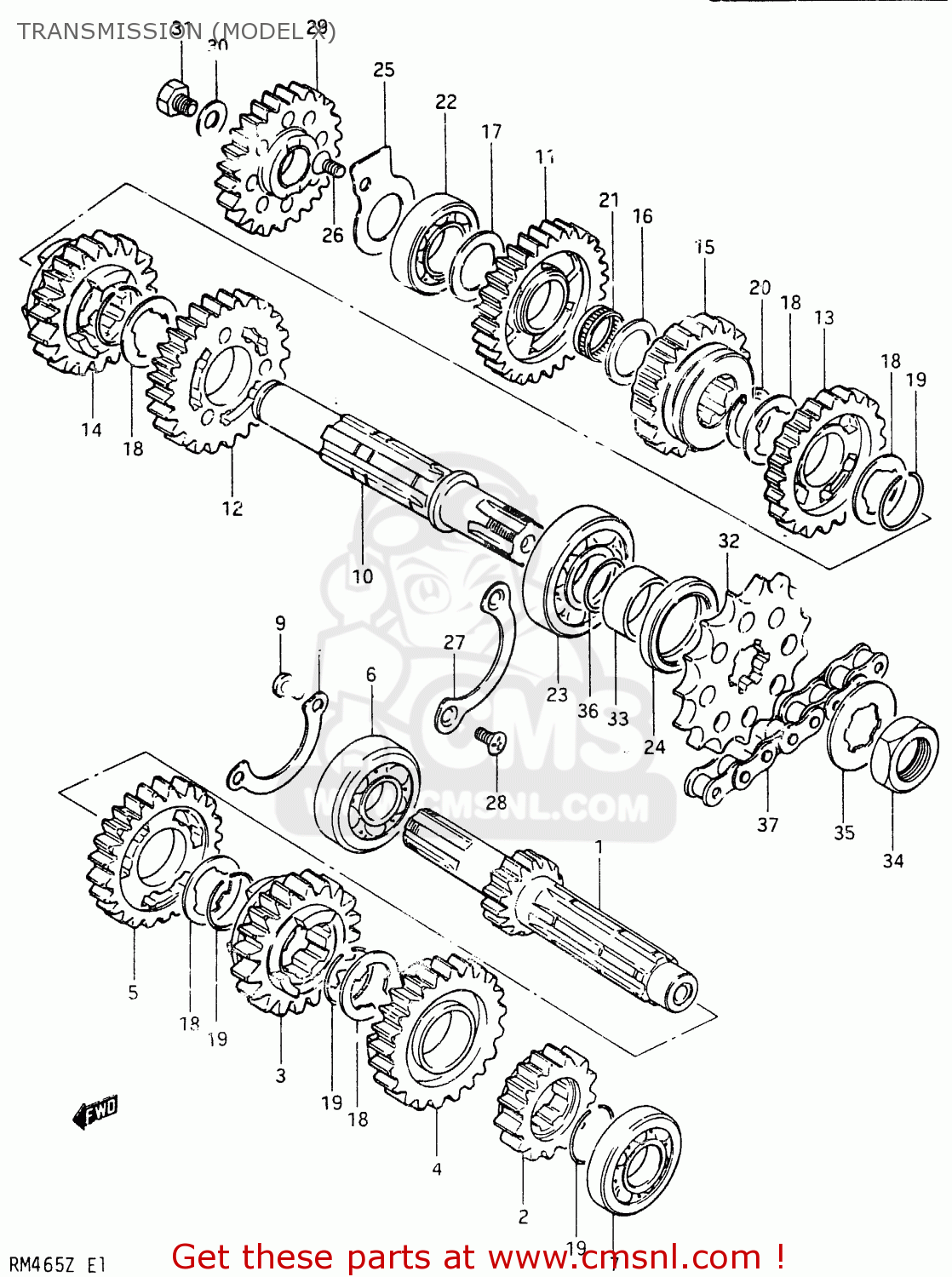 TRANSMISSION (MODEL X) RM465 1982 (Z)
