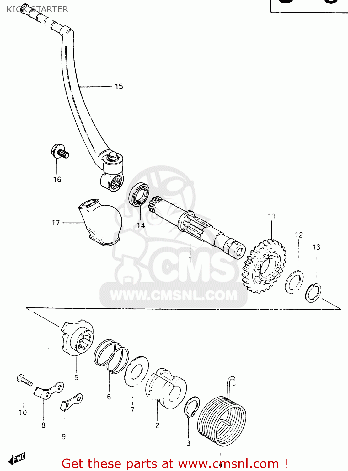 KICK STARTER RM465 1982 (Z)