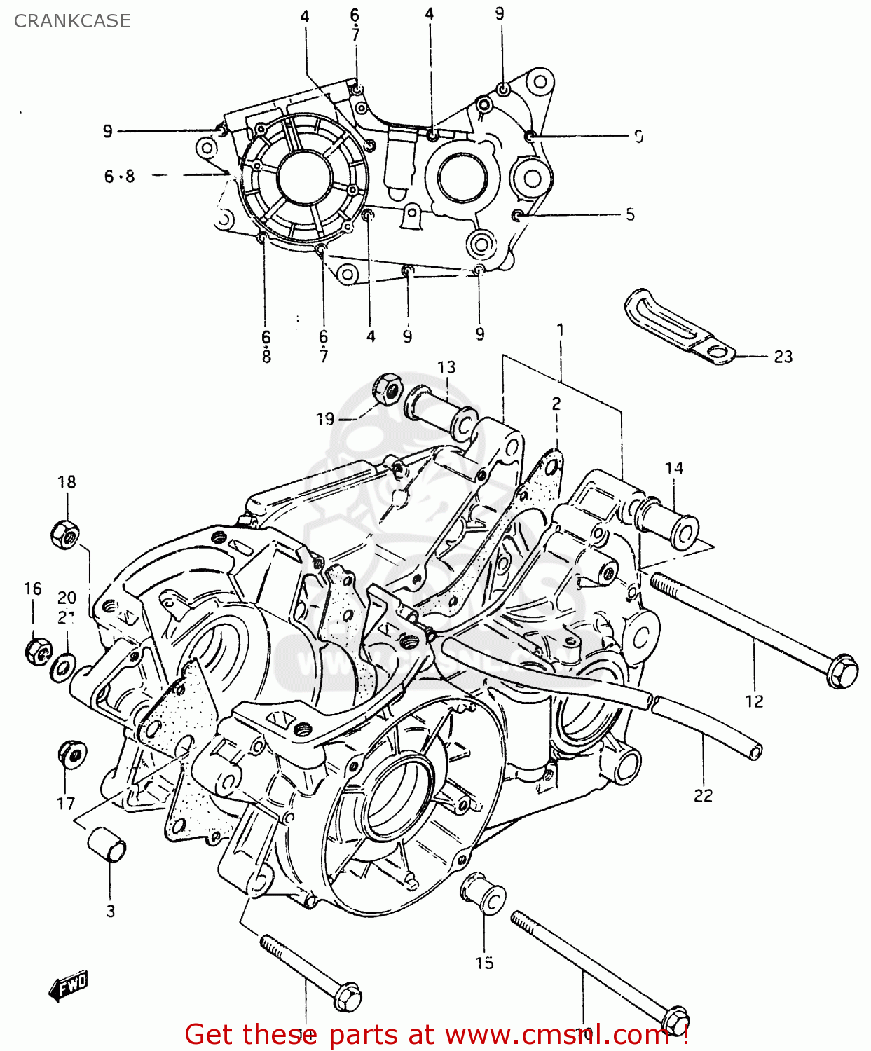 CRANKCASE RM465 1982 (Z)