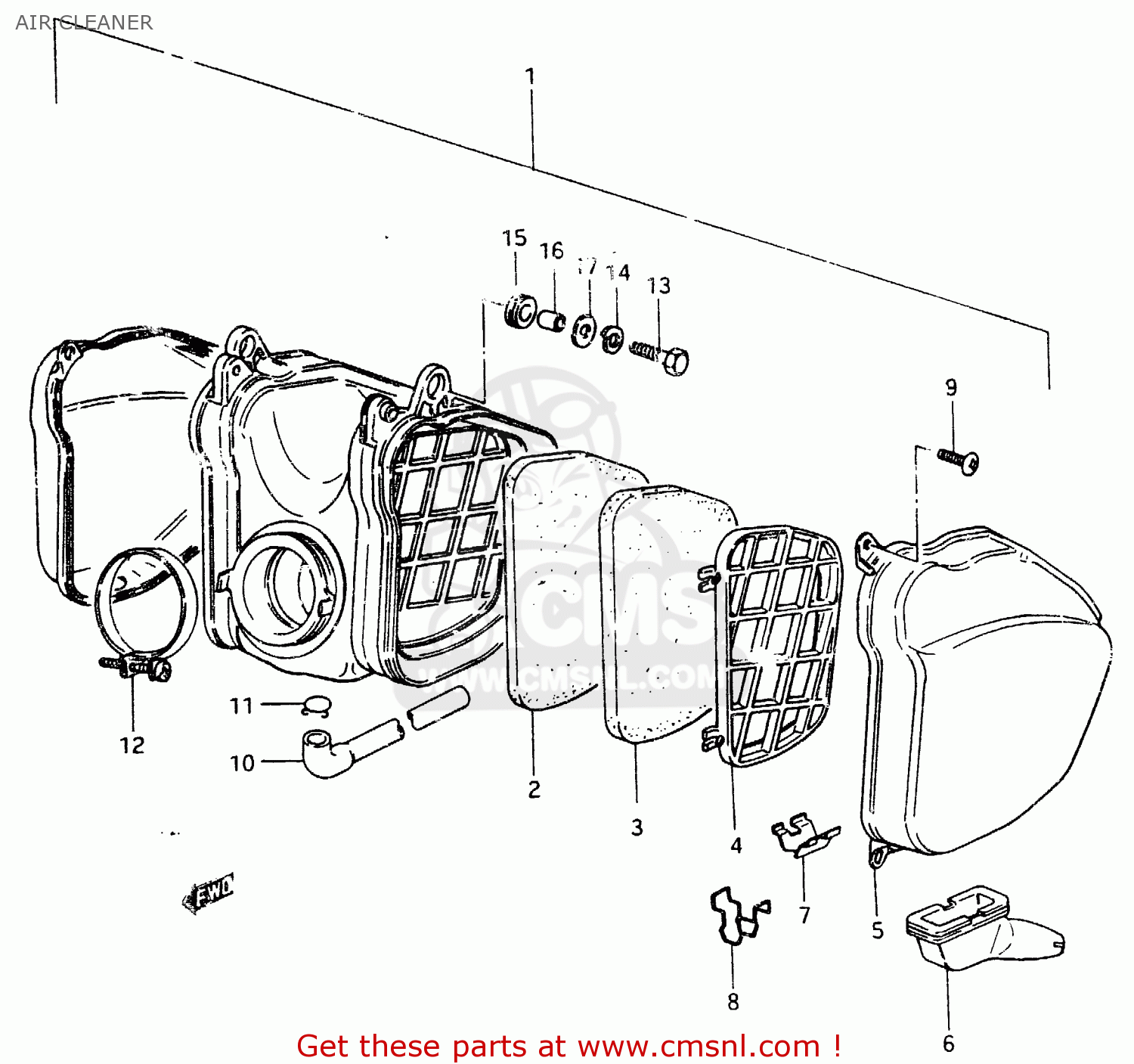 AIR CLEANER RM465 1982 (Z)