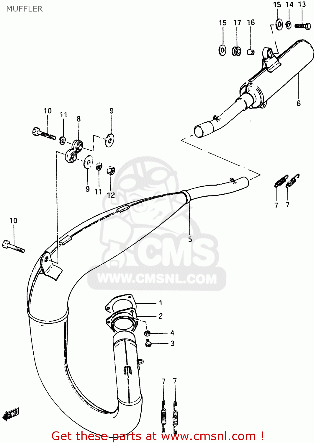 MUFFLER RM465 1982 (Z)