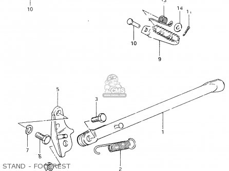 STAND - FOOTREST - RM465 1982 (Z)