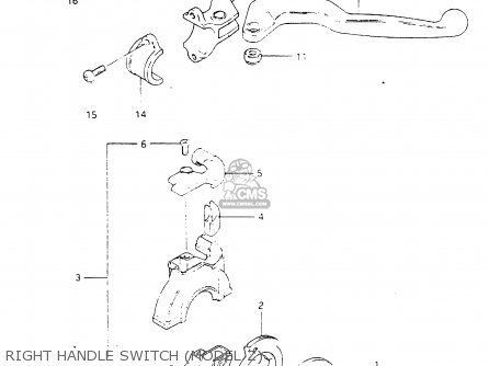 RIGHT HANDLE SWITCH (MODEL Z) - RM465 1982 (Z)