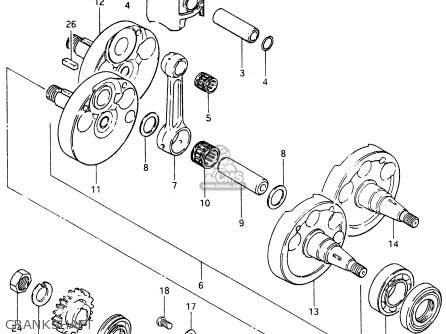 CRANKSHAFT - RM465 1982 (Z)