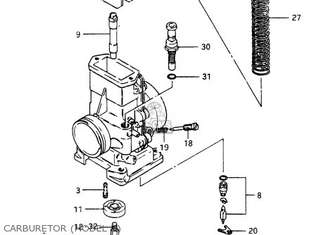 CARBURETOR (MODEL Z) - RM465 1982 (Z)