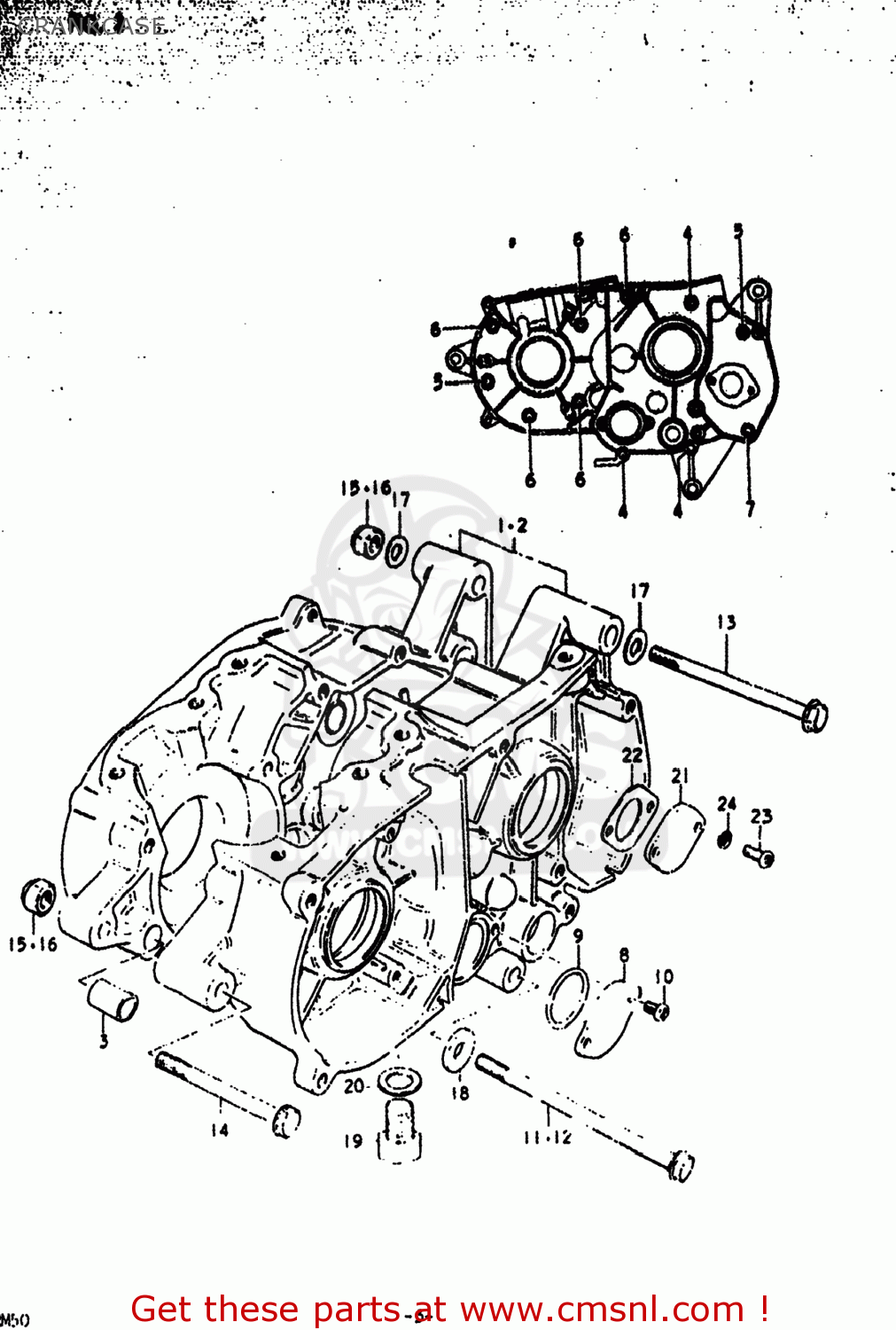 CRANKCASE RM50 1978 (C) USA (E03)