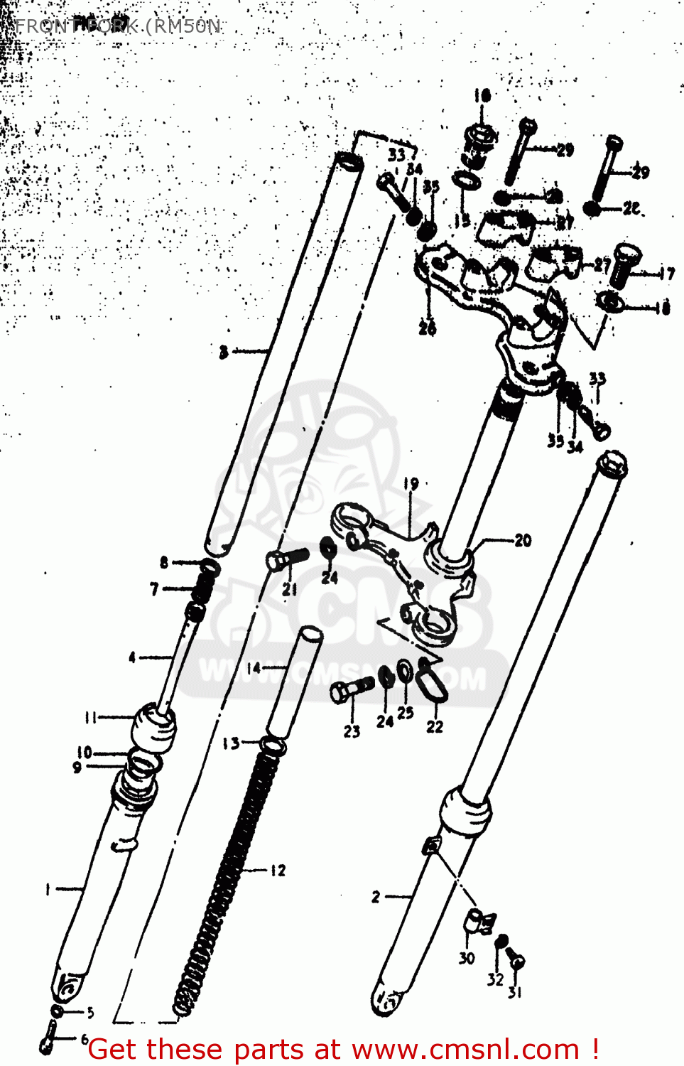 FRONT FORK (RM50N RM50 1978 (C) USA (E03)