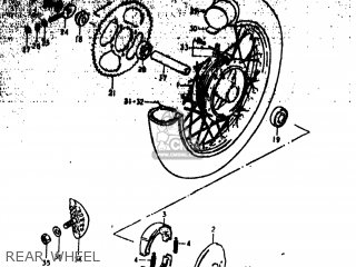 REAR WHEEL - RM50 1978 (C) USA (E03)
