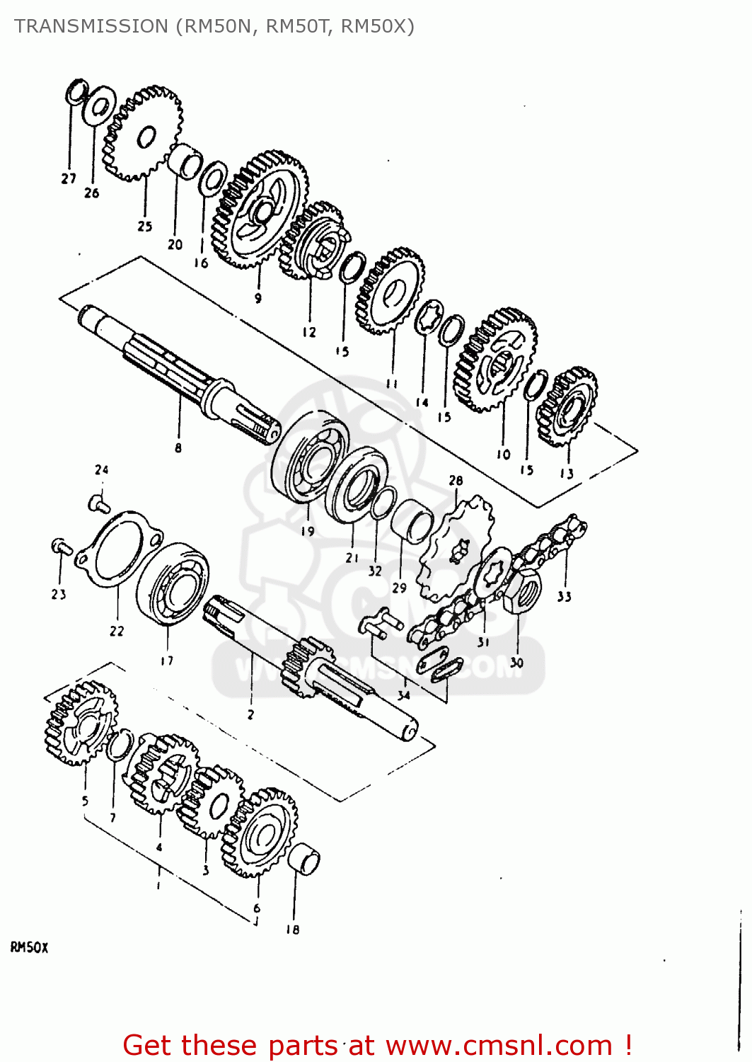 TRANSMISSION (RM50N, RM50T, RM50X) RM50 1978 (C)