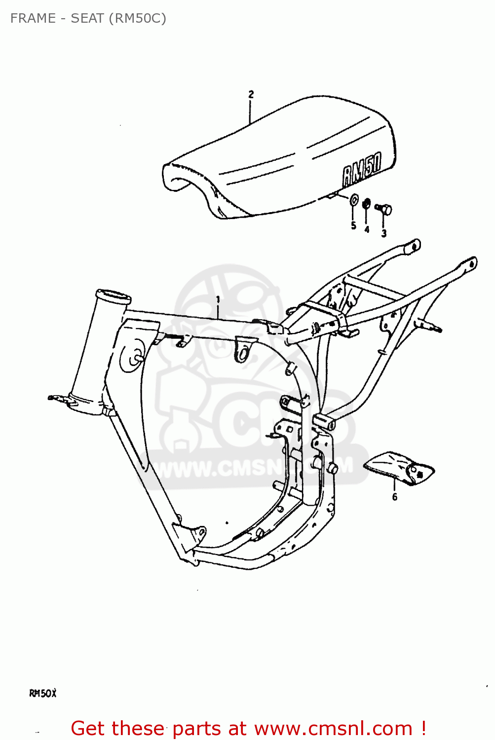 FRAME - SEAT (RM50C) RM50 1978 (C)