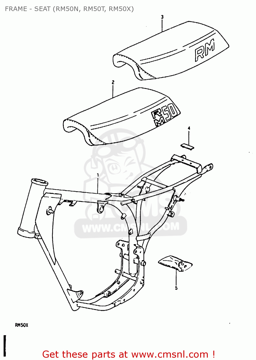 FRAME - SEAT (RM50N, RM50T, RM50X) RM50 1978 (C)