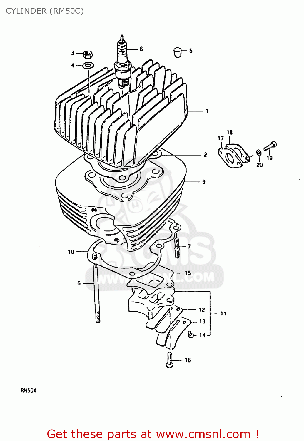 CYLINDER (RM50C) RM50 1978 (C)