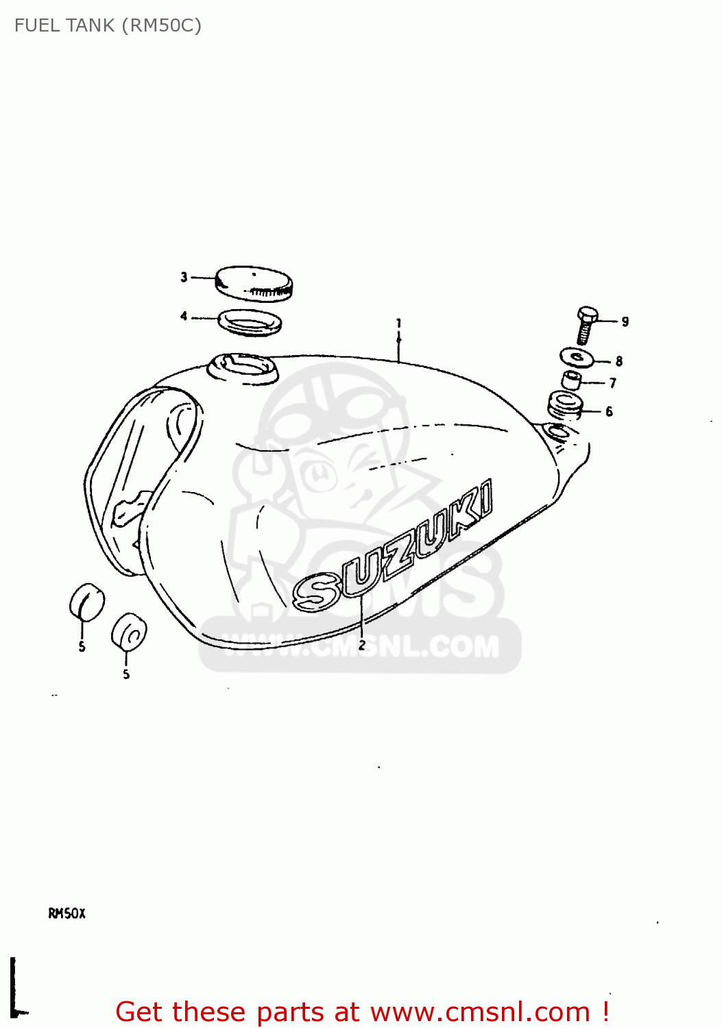 FUEL TANK (RM50C) RM50 1978 (C)