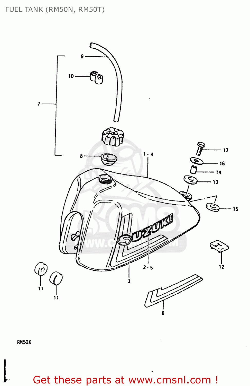 FUEL TANK (RM50N, RM50T) RM50 1978 (C)